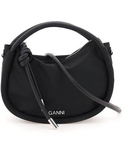 Ganni Knot Mini Handbag - Negro