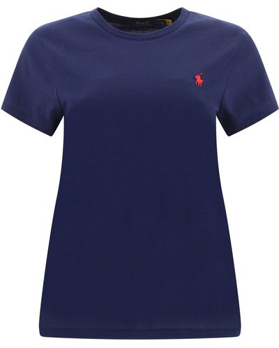 Polo Ralph Lauren Crewneck Baumwoll -T -Shirt - Blau