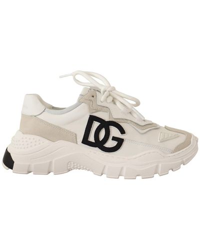Dolce & Gabbana Weiße DG DAYMASTER niedrige Sneakers Schuhe - Schwarz