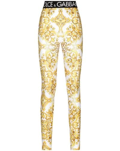 Dolce & Gabbana Trousers > leggings - Jaune