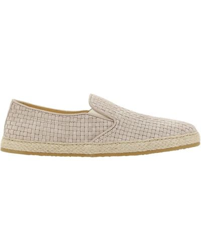 Brunello Cucinelli Leather Loafers - Natural