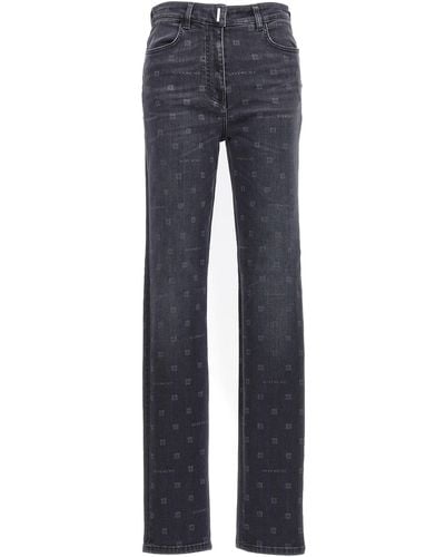 Givenchy Logo Print Jeans - Blauw