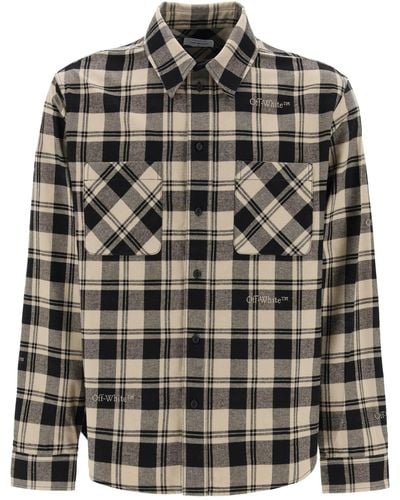 Off-White c/o Virgil Abloh Check Flannel Shirt - Multicolor