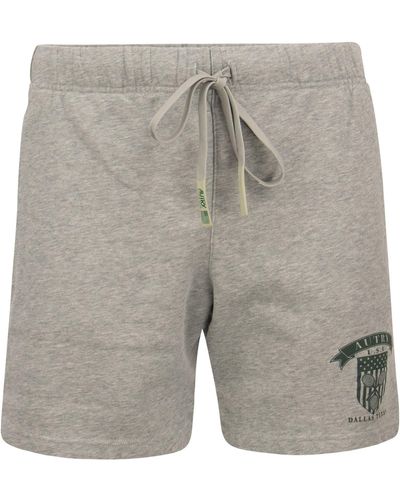 Autry Bermuda Shorts With Tennis Club Logo - Gray
