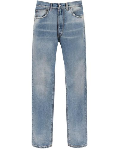 Maison Margiela Jeans Loose Con Taglio Dritto - Blu