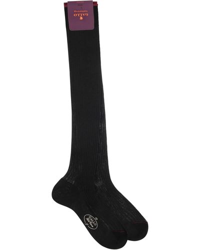 Gallo Long Cotton Socks - Black