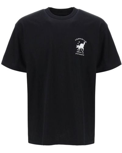 Carhartt T Shirt Icons Con Ricamo Grafico - Nero