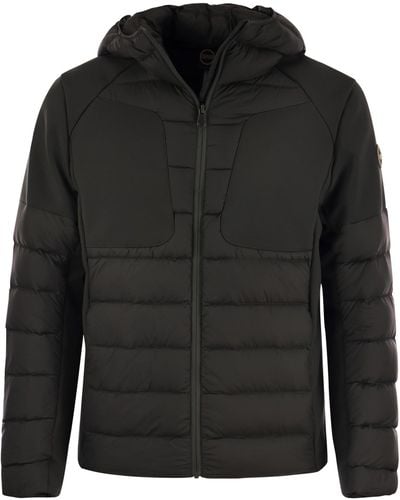 Colmar New Warrior Hooded Down Jacket In Double Fabric - Black
