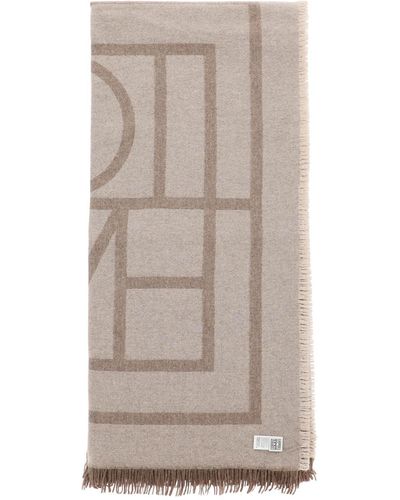 Totême Cashmere Mischmonogrammschal - Natur