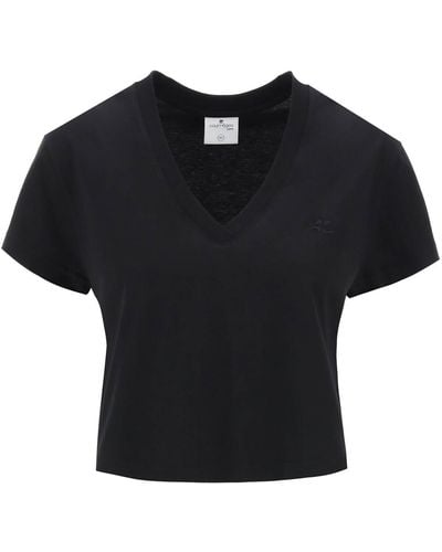 Courreges Twisted T -shirt Mini -jurk - Zwart