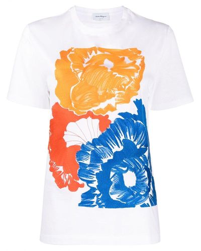 Ferragamo Cotton T -shirt - Blauw