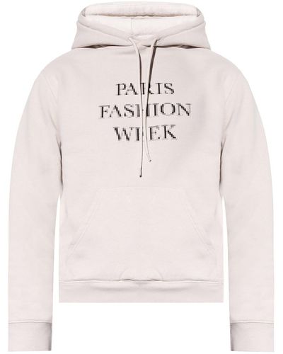 Balenciaga Logo Sweatshirt Met Capuchon - Wit