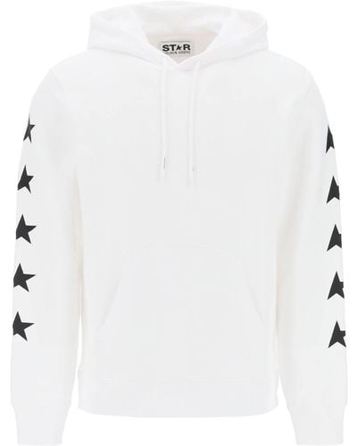 Golden Goose Sweat à capuche imprimé étoile Star - Blanc