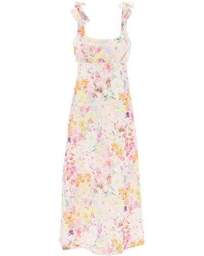 Zimmermann Harmony Floral Midi -jurk - Wit