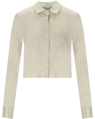 Cruna Dafne Menta Cropped Shirt - Blanc