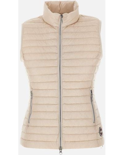 Colmar Punky Down Vest With Zip Closure - Natural