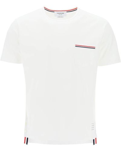Thom Browne RWB Pocket T -Shirt - Weiß