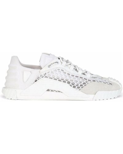 Dolce & Gabbana Zapatillas de malla de malla s1 - Blanco