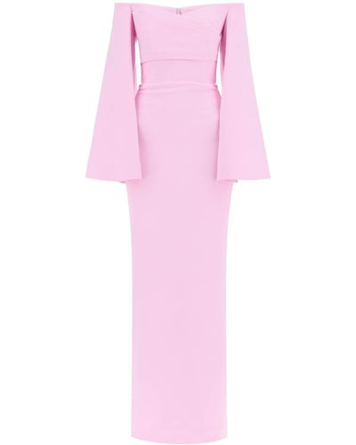 Solace London Trost London Maxi Kleid Eliana mit ausgestellter - Pink