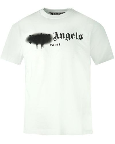 Palm Angels Pmaa001s20413023 0110 Wit T-shirt