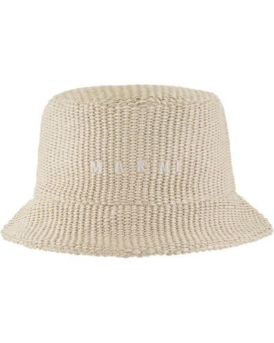 Marni Raffia Effect Fabric Bucket Hat - Naturel