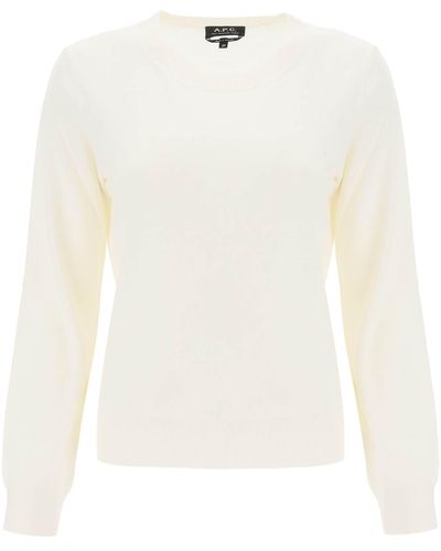 A.P.C. 'virginie' Crew Neck -pullover - Wit