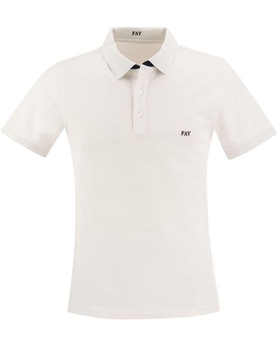Fay Stretch Polo Shirt - Bianco