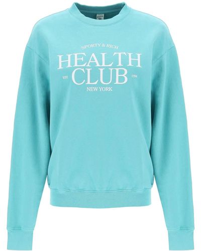 Sporty & Rich 'sr Health Club' Sweatshirt - Blauw