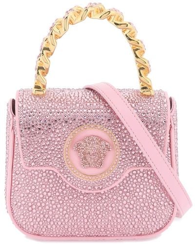 Versace La Medusa Handtasche mit Kristallen - Pink