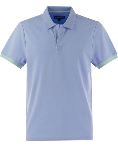 Vilebrequin Kurzärmeliges Baumwollpolo -Hemd - Blau