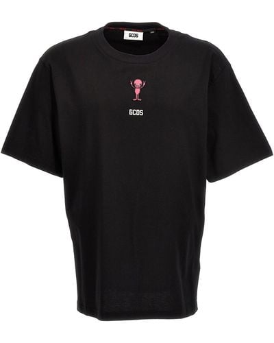 Gcds Stickhemd T -Shirt - Schwarz