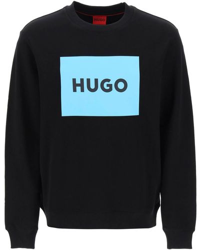 HUGO Sweat-shirt Duragol Logo Box - Noir