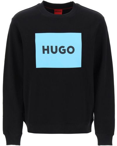 HUGO Felpa Duragol Con Box Logo - Nero