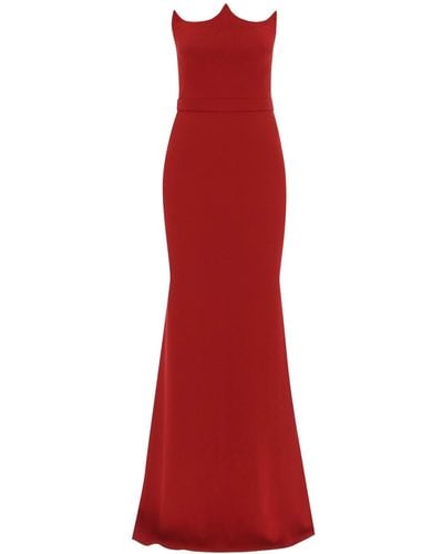 Alexander McQueen Robe de soirée Peak Corset - Rouge