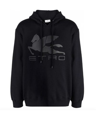 Etro Cotton Hooded Sweatshirt - Black