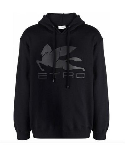 Etro Cotton Hooded Sweatshirt - Schwarz