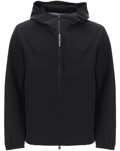 Woolrich Pacific Jacket In Tech Softshell - Zwart