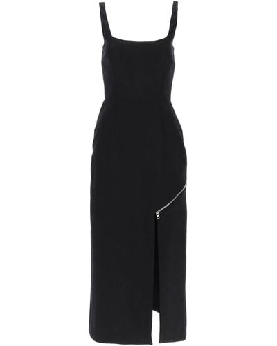 Alexander McQueen Midi Sheath -jurk Met Cabrioletpaneel - Zwart