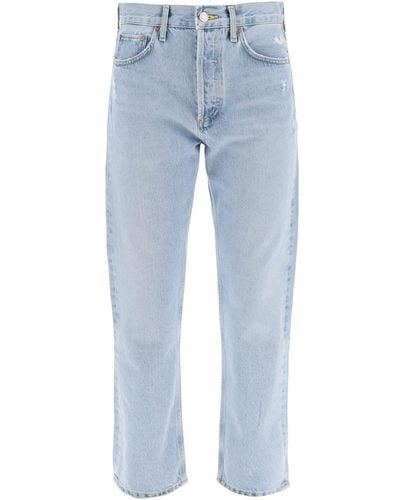 Agolde 'parker' Jeans Mit Leichter Wäsche - Blauw