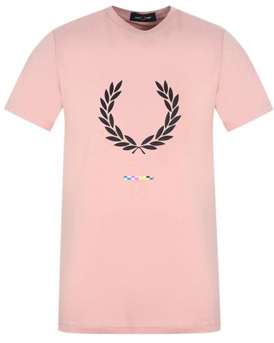 Fred Perry M1684 J10 Registrierung Rosa T-Shirt - Pink