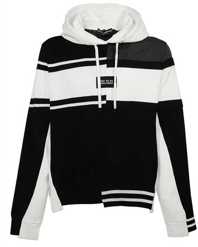 Dolce & Gabbana Cotton Hooded Sweatshirt - Black