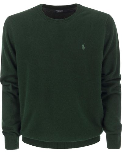 Polo Ralph Lauren Suéter de lana de cuello de tripulación de - Verde