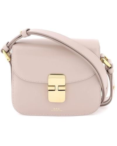 A.P.C. Sac Grace Small en cuir - Rose