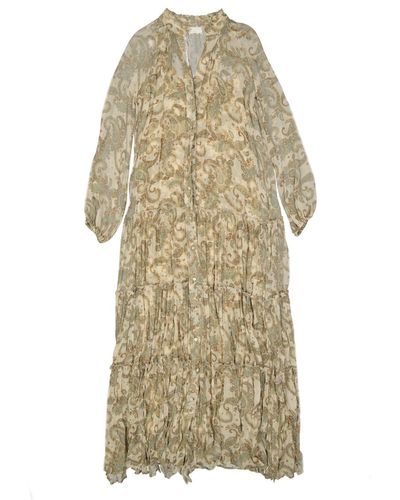 Zamattio Silk Long Dress - Naturel