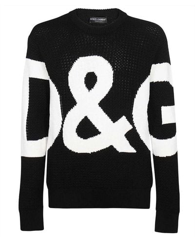 Dolce & Gabbana Suéter con logotipo de - Negro