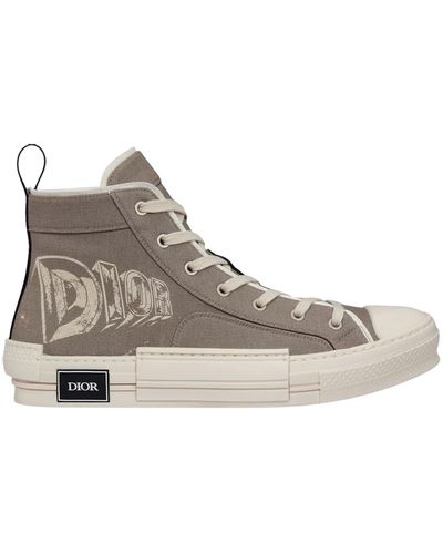 Dior Sneakers in tela con logo - Grigio