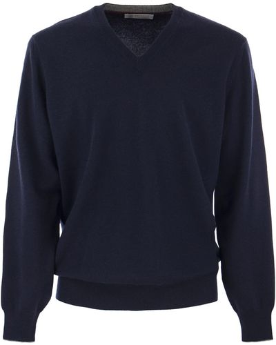 Brunello Cucinelli Cashmere Sweater - Blauw