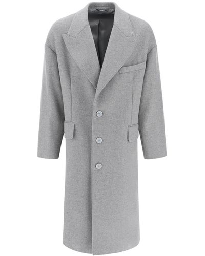 Dolce & Gabbana Deconstruido Maxi Coat - Gris