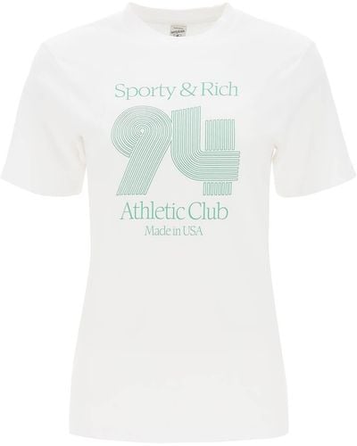 Sporty & Rich '94 Athletic Club 'T -Shirt - Weiß