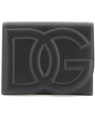 Dolce & Gabbana Leather Crossbody Bag - White